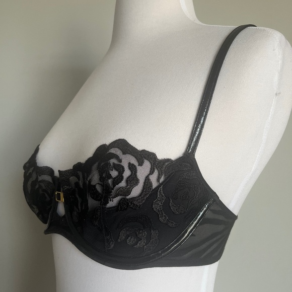 Victoria's Secret Very Sexy Scandalous Faux Leather Push up without padding Bra - Picture 7 of 13